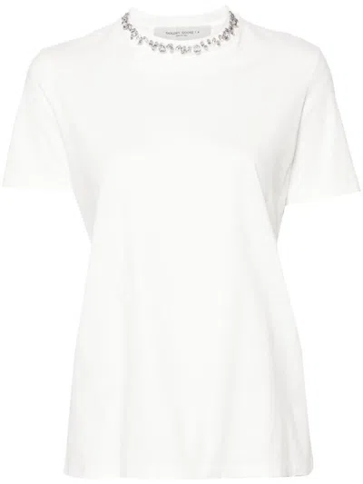 GOLDEN GOOSE GOLDEN GOOSE EMBROIDERED COTTON T-SHIRT
