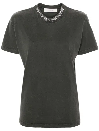 GOLDEN GOOSE GOLDEN GOOSE EMBROIDERED COTTON T-SHIRT