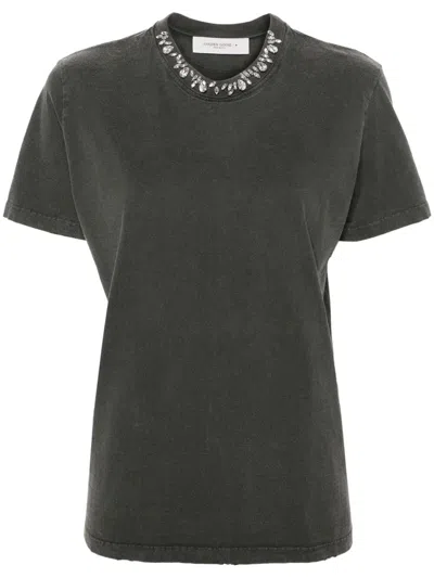GOLDEN GOOSE GOLDEN GOOSE EMBROIDERED COTTON T-SHIRT