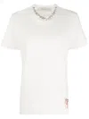 Golden Goose Short-sleeved T-shirt With Sparkling Embellishments In White