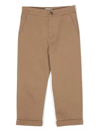 Golden Goose Kids' Stretch Cotton Twill Chino Pants In Beige