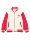 Golden Goose Embroidered-logo Bomber Jacket In Neutrals