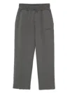 Golden Goose Embroidered-logo Panelled Trousers In Gray