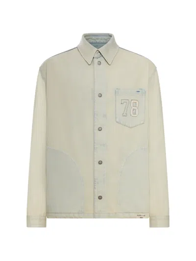 Golden Goose Denim ml Jacket Blue With Front Closure And Cotton Pockets For Women
