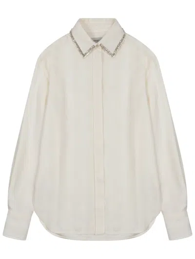 Golden Goose Embroidery-detail Long Sleeve Shirt In White