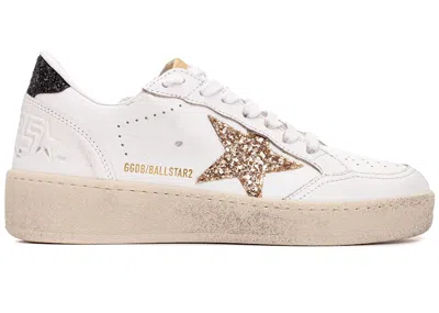 Pre-owned Golden Goose En Goose En Goose Ballstar Glitter Star (women's) Sneakers In White/gold/black In Multi