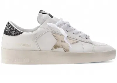 Pre-owned Golden Goose En Goose En Goose Stardan Glitter Heel (women's) Sneakers In White/gold/black In Multi