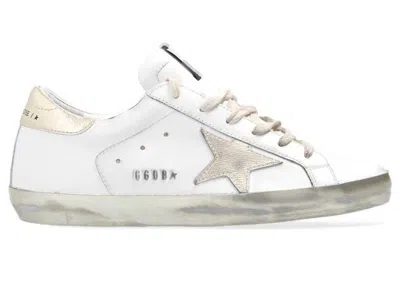 Pre-owned Golden Goose En Goose En Goose Superstar (women's) Sneakers In White/gold/sparkle