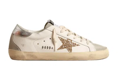 Pre-owned Golden Goose En Goose Superstar Ice Gray Glitter (women's) Sneakers In White/ice Grey/gold