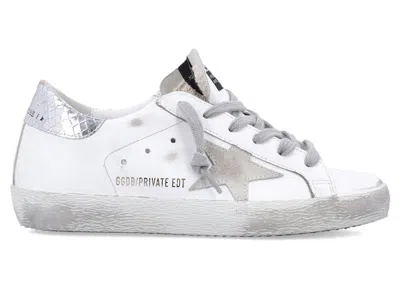 Pre-owned Golden Goose En Goose Superstar Silver Mismatch (women's) Sneakers In White/ice/gold