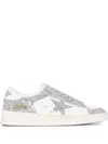 Golden Goose Stardan White/glitter Silver Sneaker In Silver