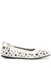 Golden Goose 'amy' Ballet Flats Featuring Metal Eyelets In White