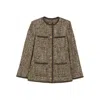 Golden Goose Coffee-colored Wool Tweed Jacket In Green