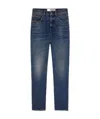 Golden Goose Classic Straight-leg Denim Pants With Vintage Finish In Blue