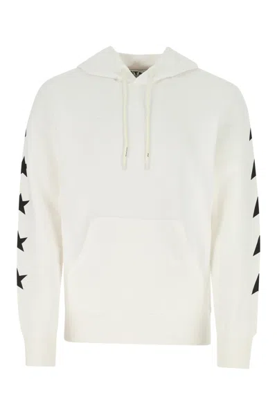 GOLDEN GOOSE GOLDEN GOOSE DELUXE BRAND WHITE COTTON ALIGHIERO SWEATSHIRT