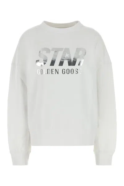 GOLDEN GOOSE GOLDEN GOOSE DELUXE BRAND WHITE COTTON SWEATSHIRT