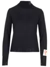 Golden Goose Classic Knit Turtleneck Sweater In Luxurious Merino Wool In Blue