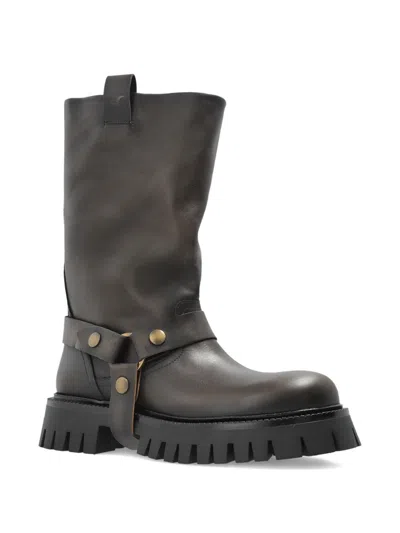 Golden Goose Flat Ankle Boots In Green