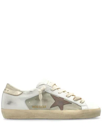 Golden Goose Flat Shoes In White/platinum/pink