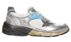 Golden Goose Dad Star Sneakers In Mesh And Laminated Leather In Multi