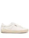 Golden Goose Soul Star Leather Low-top Sneakers With Used Effect In White
