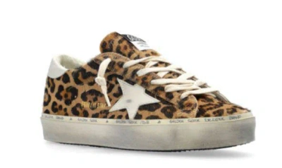 Golden Goose Flat Shoes In Beige Brown Leo/beige