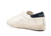 Golden Goose White Leather Lace-up Sneakers In Beige/night Blue