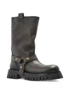 Golden Goose Kurt Chunky Low Heels Ankle Boots In Brown Leather In Brown