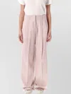 Golden Goose Light Pink Wide-leg Trousers In Wool