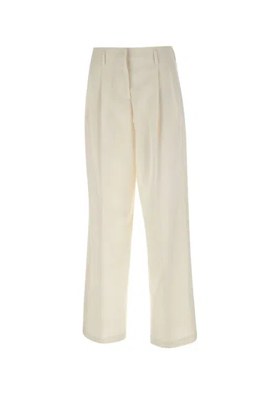 Golden Goose Flavia Wool Trousers In White