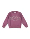 Golden Goose Fleece Logo In Damson/white