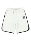 Golden Goose Fleece Logo-embroidered Shorts In White