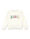 Golden Goose Fleece Logo In White/ Multi