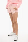 Golden Goose Fleeced Diana Shorts With Drawstring Waist In Pink