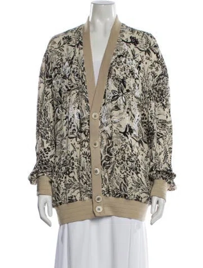 Pre-owned Golden Goose Floral Print Blazer In Neutral