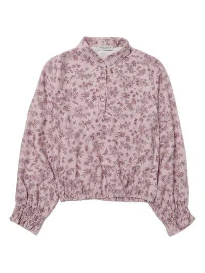 Golden Goose Kids' Floral-printed Blouse In Multi