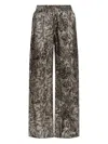 Golden Goose Floral-print Elastic-waist Straight Trousers In Multi