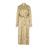 Golden Goose Floral Print Midi Dress With Belted Waist