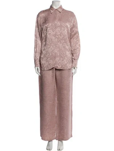 Pre-owned Golden Goose Floral Print Pant Set In Pink