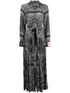 Golden Goose Bandana Print Long Sleeve Maxi Shirtdress In Anthracite