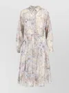 Golden Goose Journey Floral Long Sleeve Sequin Shirtdress