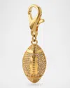 Golden Goose Football Bag Charm In Gold/crystal
