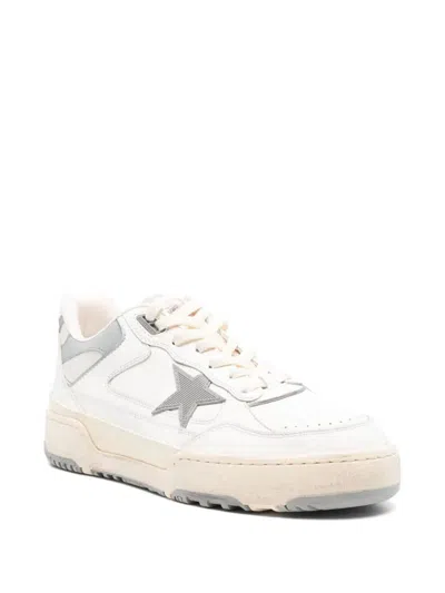Golden Goose "forty Two" Leather Upper Toe Heel And Spur Rubber Star Sneakers Shoes In White