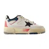 Golden Goose Forty2 Leather Sneakers With Star Patch In Multi