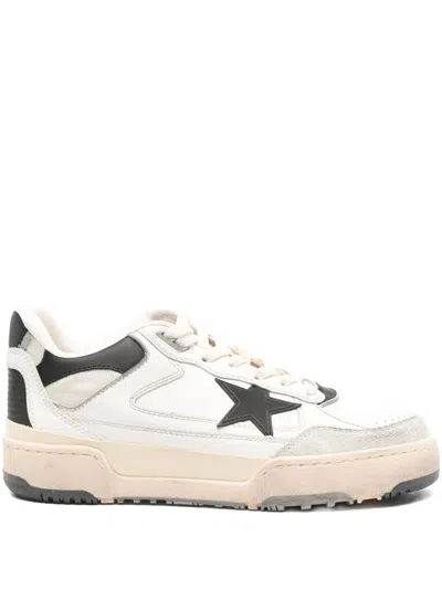 Golden Goose "forty2" Leather Upper Heel And Spur Suede Toe Rubber Star In Multi