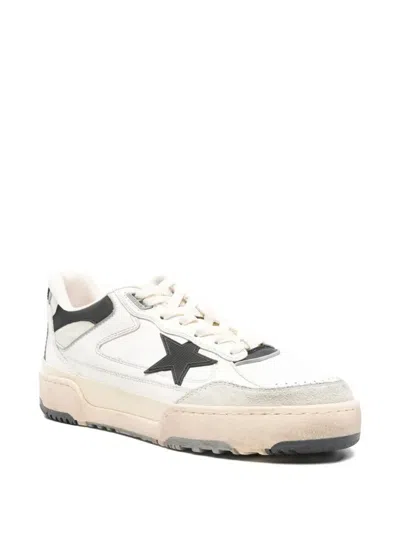 GOLDEN GOOSE GOLDEN GOOSE "FORTY2" LEATHER UPPER HEEL AND SPUR SUEDE TOE RUBBER STAR SHOES