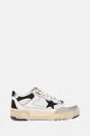 Golden Goose Forty2 Leather Sneakers With Black Star And Heel Tab In Neutral
