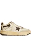 Golden Goose 'forty2' Sneakers In White And Brown Vintage-effect Leather  In Multi