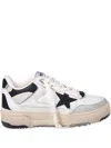 Golden Goose Forty2 Leather Sneakers With Black Star And Heel Tab