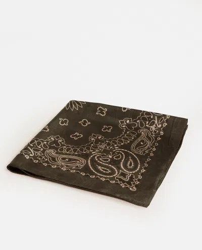 Golden Goose Foulard Paisley Print Silk In Green